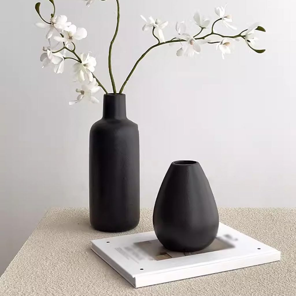 Blumenvase, Ornamente, Blumenarrangement, Wohnzimmer, Keramik-Blumenvase, kleine Vasen für Tafelaufsätze (C) (D)