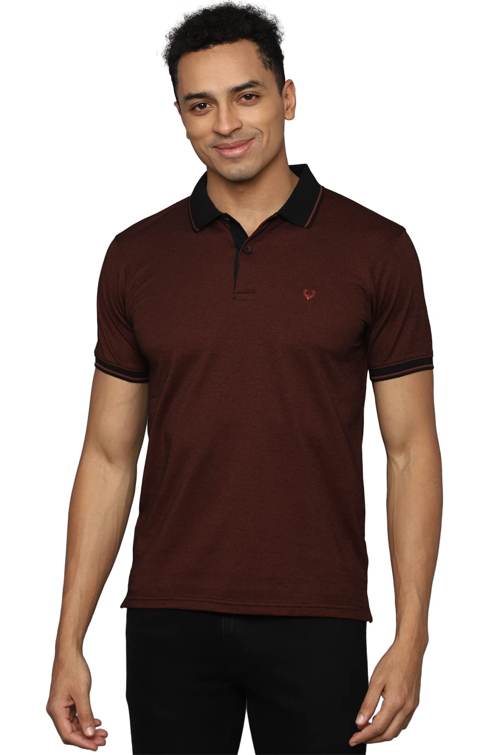 allen solly Men's Cotton Solid Regular Fit Polo Shirt-picture-19
