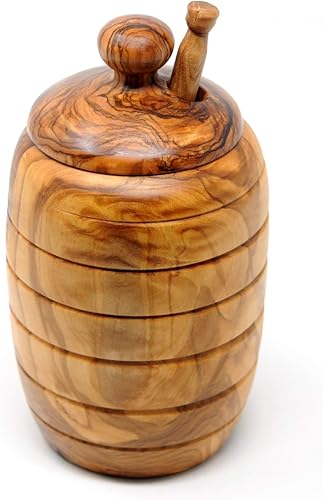 Miniatura 2 de Azucarero de madera de olivo (recipiente redondo)