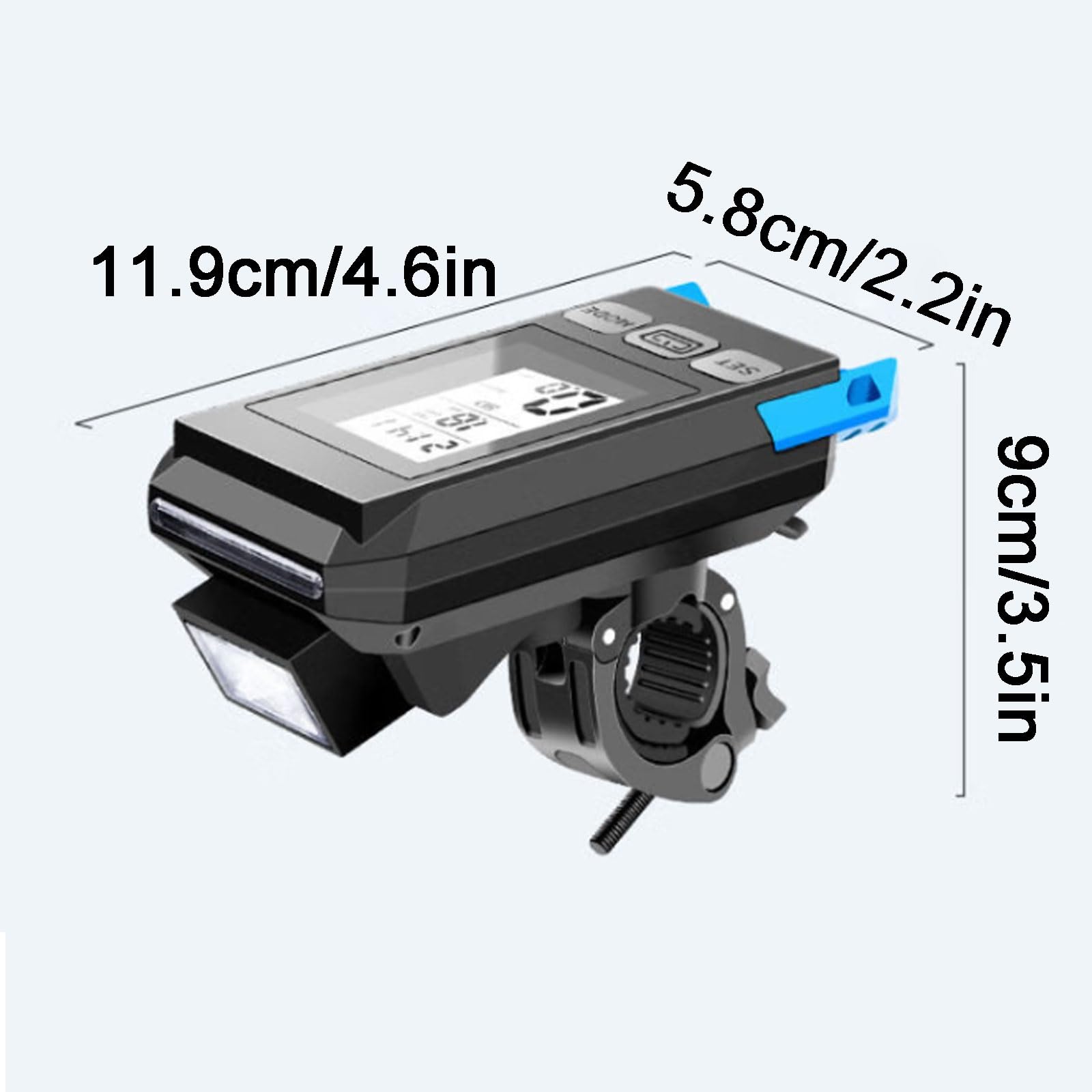 Kompaktowy plastikowy dzwonek rowerowy szosowy rower górski róg reflektor wielofunkcyjny dzwonek ze stoperem ładowanie USB łatwa instalacja