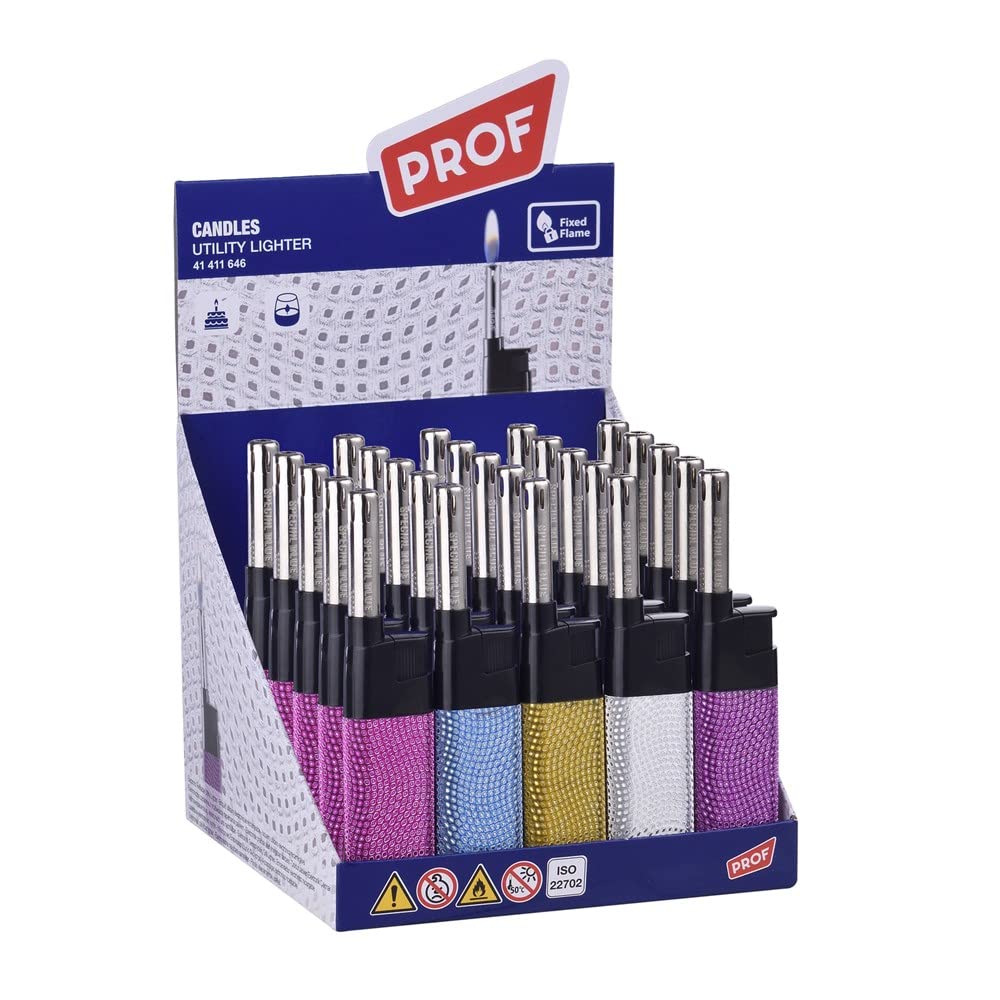 Smart Price Silver 5 X Prof - Soft Flame Shiny Glitter Cobia Candle Lighters Refillable Lighter Cig Tea Bbq Cooker Lighter Mini Tube Utility Lighter