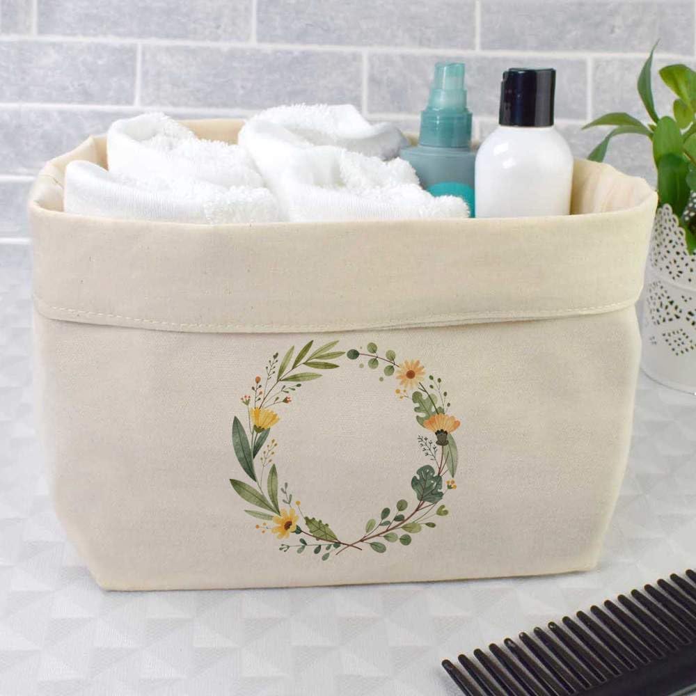 Azeeda Large 'Wildflower Wreath' Canvas Organiser/Storage Bag (OR00044829)