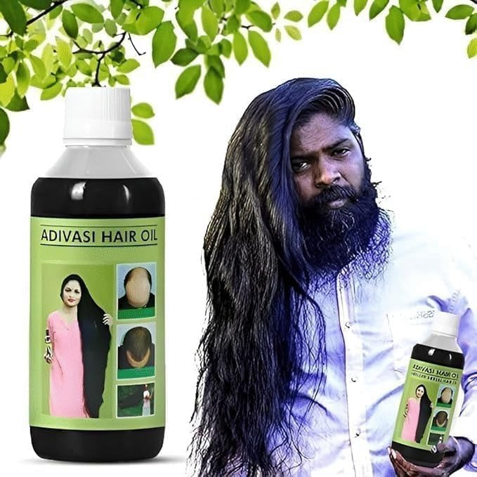 Original Adivasi Hair Oil 100 * 1 ML Ayurvedic Adivasi Hair Oil With Extract Onion, Rosemary, Castor, Amla, Almond, Coconut, Brahmi & Bhringraj Oil 100 ml Each (PACK OF 1.)