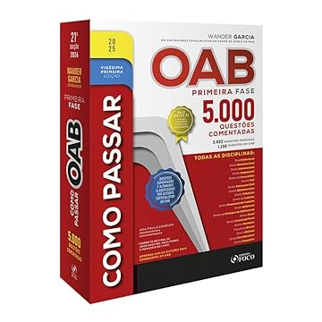 Capa do livro Como Passar na OAB - 1ª Fase - 5.000 Questões Comentadas - 21ª Ed - 2025