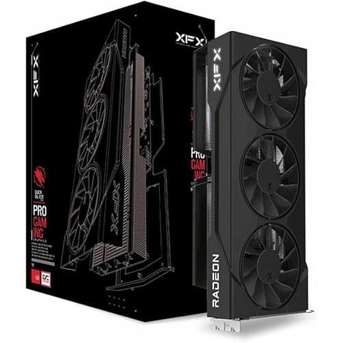 XFX Swift AMD Radeon RX 9060 XT OC Triple Fan Gaming Edition with 16GB GDDR6 HDMI 2xDP, AMD RDNA 4 RX-96TS316B7