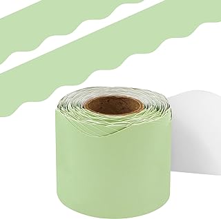 Fancy Land Mint Green Bulletin Board Border Scalloped Border Trim for Classroom 52ft