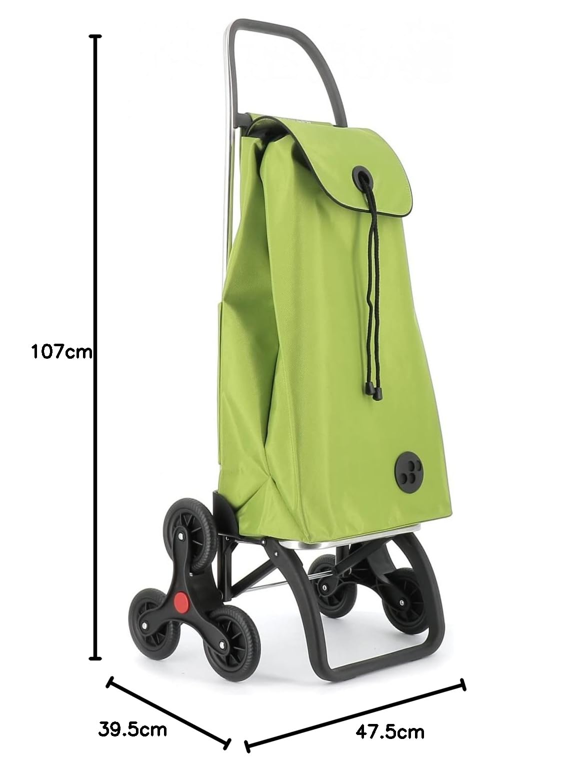 Carrello Portaspesa Rolser I-Max MF 6 Ruote Montascale - Lime