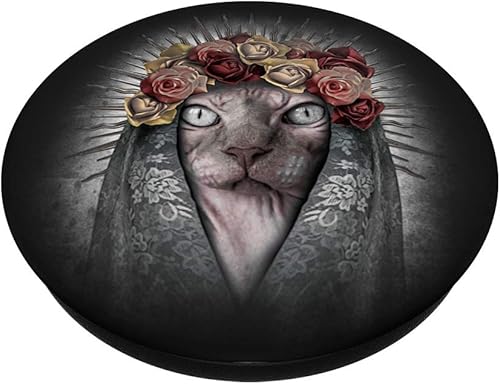 Miniatura 2 de Sphynx Cat I - Popsocket de metal y gótico mexicano  PopSockets Grip y soporte para teléfonos y tabletas