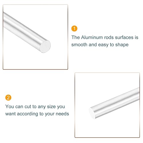 Miniatura 20 de MECCANIXITY Varilla redonda de aluminio macizo de 0.157 in de diámetro, 13.780 in de longitud, para manualidades, paquete de 4