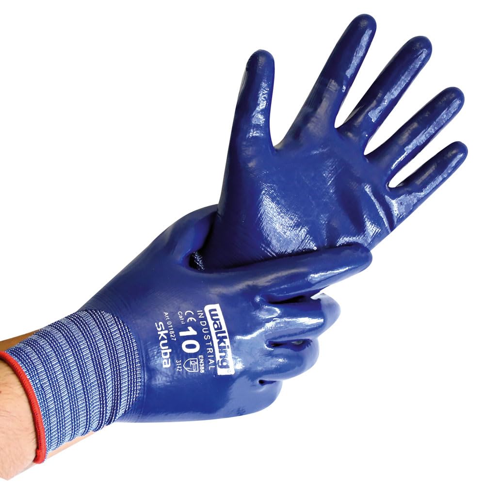 48 Stück, Skuba Feinstrickhandschuhe, walking, XXL, blau-dunkelblau