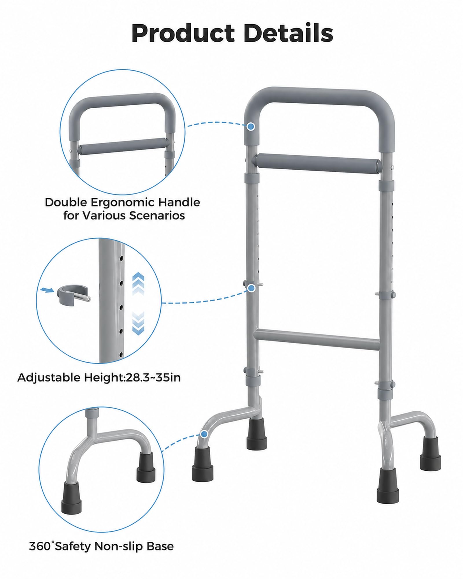 Stand Assist Aid for Elderly, Portable Walking Support, Gray — Amazon image 7