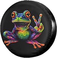 Vista 15 de Delerain Cubierta de neumático de repuesto con bandera estadounidense, cubierta de rueda de gato, protección solar impermeable para camiones