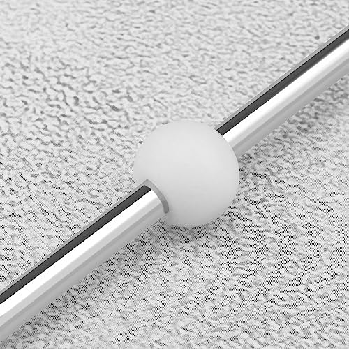 2PCS Basin Sink Pop Up Waste Arm Rod 13.5mm Plastic Ball Diameter 200mm Length Stainless Steel Pop Up Waste Lever Replacement Part
