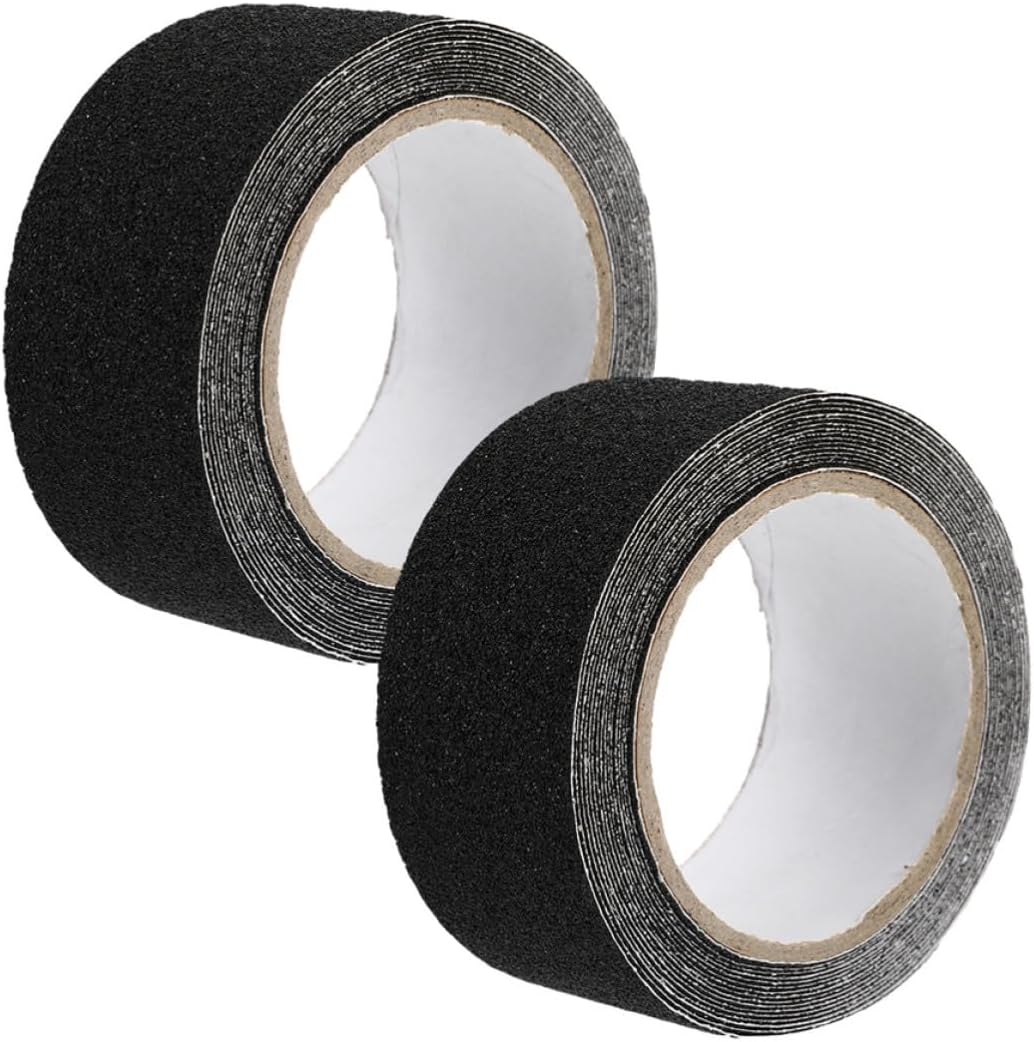 2 Rolls Black PVC Anti Slip Grip Tape for Showers and Floors