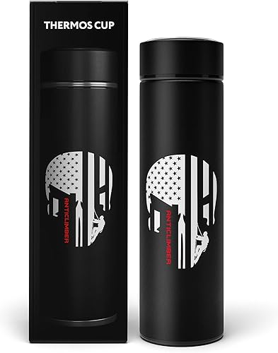 Termo para café y té con infusor de té, termo de 15 onzas, botella de agua, termo para bebidas calientes y frías, termo para bebidas calientes