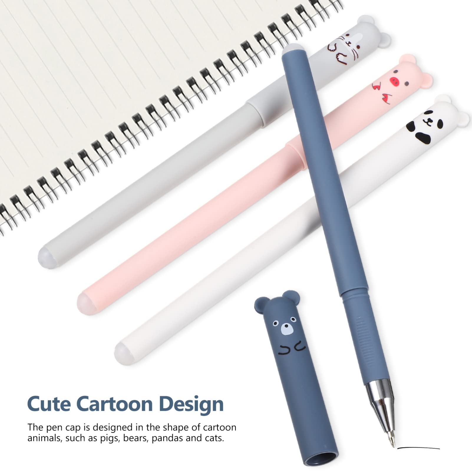 5 Ensembles Stylo À Bille Effaçable Stylos Effaçables Erasable Pen Stylo De Dessin Animé Marqueurs s Stylo Pour Enfant Faveurs De Fête 8 Pièces * 5