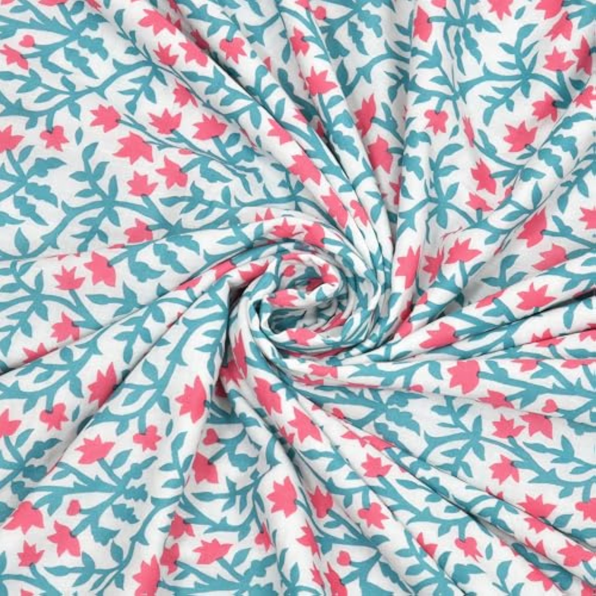 Hand Block Printed Cotton Single Size Reversible Malma Dohar