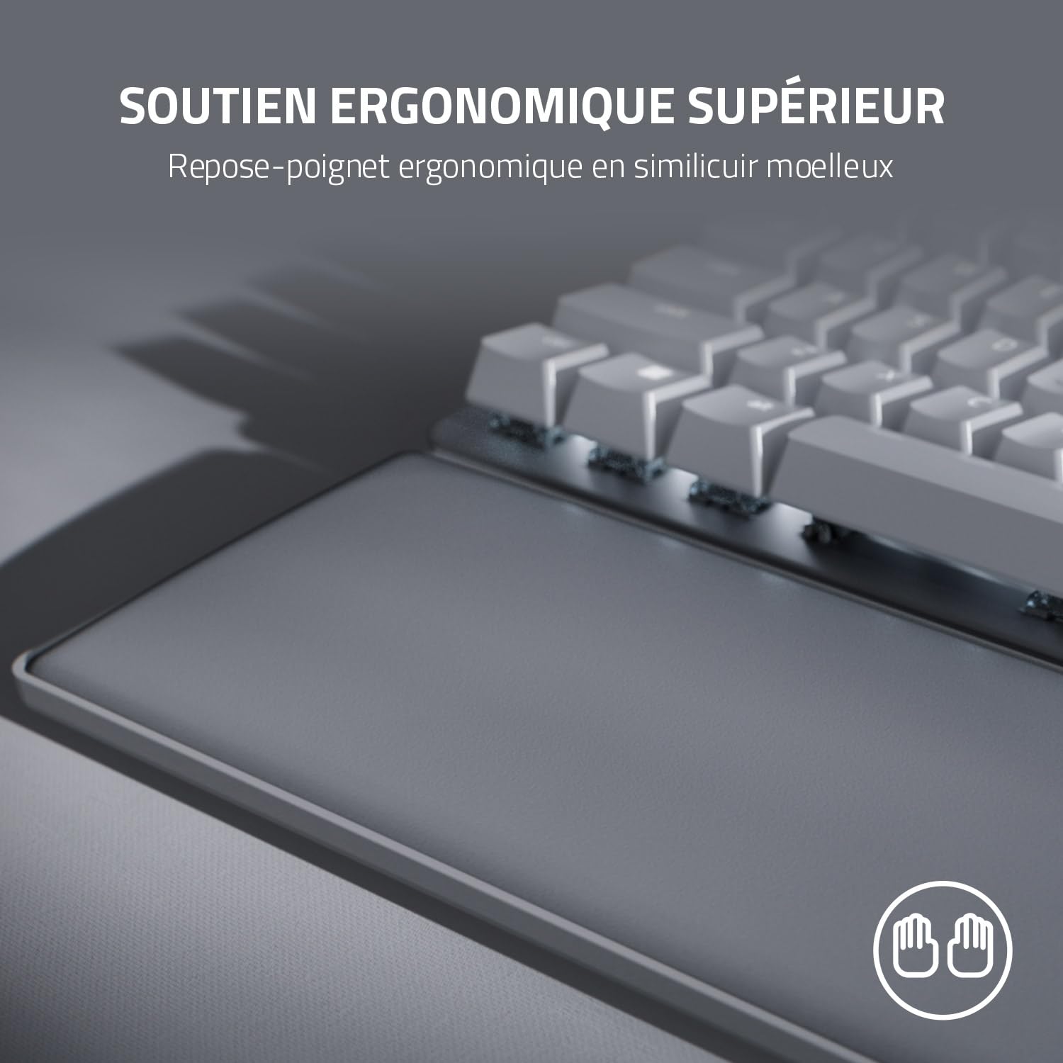 Razer Pro Type Ultra - Clavier professionnel sans fil ergonomique pour une productivité accrue au bureau - sans fil USB pour - Buetooth PC/Mac - FR-Clavier AZERTY | Mercury