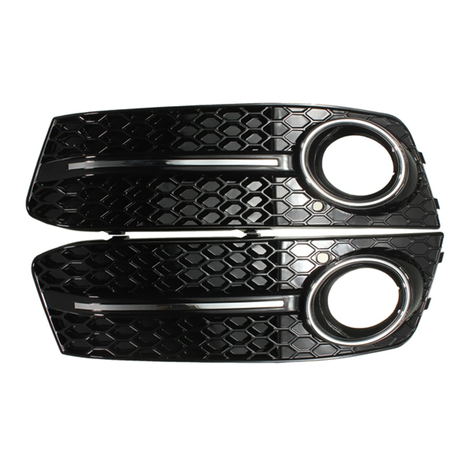 UNA Coppia A4 B8 Nero Lucido Auto Paraurti Anteriore Della Luce di Nebbia Griglia di Copertura Della Lampada Griglie Caso Della Copertura Fit for Audi A4 B8 2009-2011 Griglie radiatori sporti