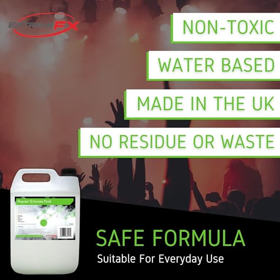 Extreme Fx Smoke Fluid Long Lasting High Density Fog Fluid DJ & Party Effect Mist Haze Liquid Smoke machine fluid for Smoke Machine & Haze Machine for Halloween 5L
