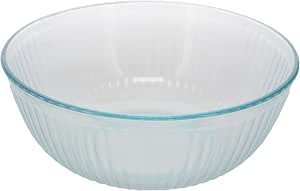 Vintage Pyrex 4.5 QT Ribbed Clear Glass Mixing Bowl 7404-S Made in USA