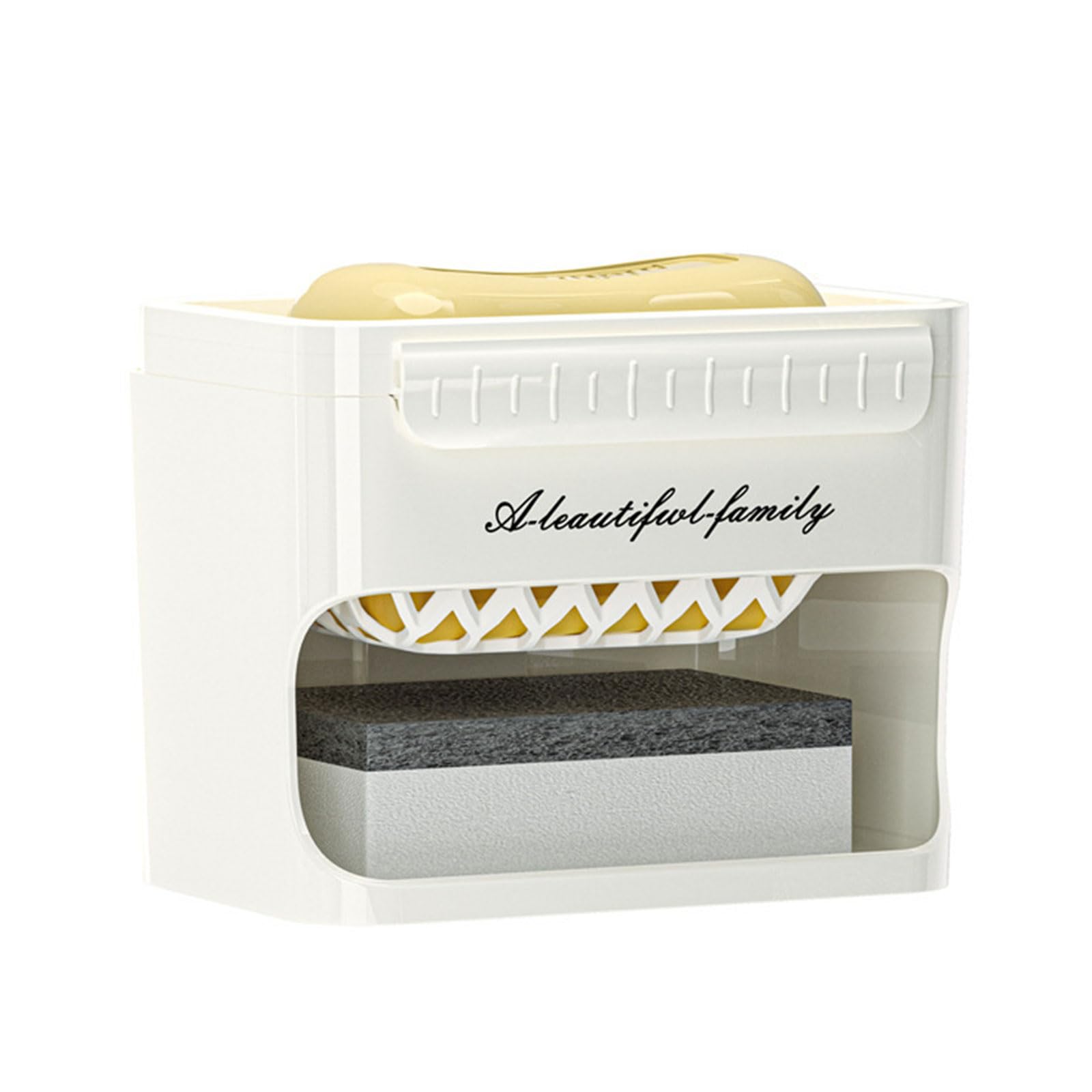 Space Saving Soap Holder with Quick Drainage for Home Use Sponge Soap Tray Bathroom Savers Double Layer Draining Holder