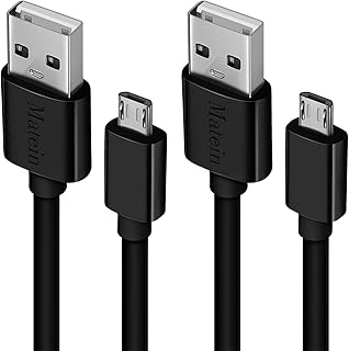 Micro USB Cable, [10Ft 2Pack]Extra Long Fast Charger Cord for Galaxy S7 Edge, High Speed Durable USB Charging Cable for Android Phone, Samsung J7/S6 Edge/S5/Note 5/LG Stylo 3/K30, for PS4/Camera,Black