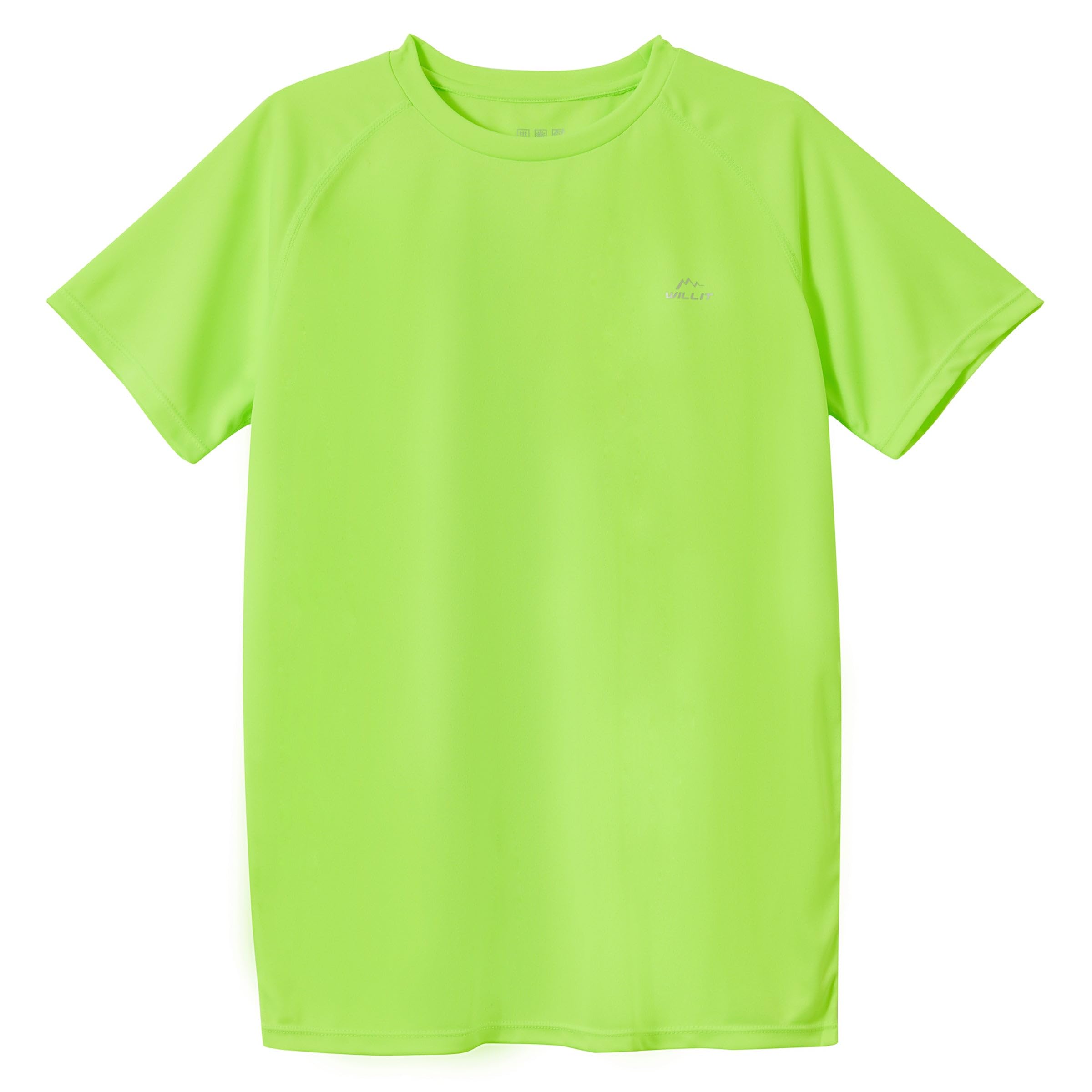 Willit Boy's Rash Guard Swim Shirts Short Sleeve UPF 50+ Sun Protection Shirt Youth SPF Fishing Quick Dry Shirt