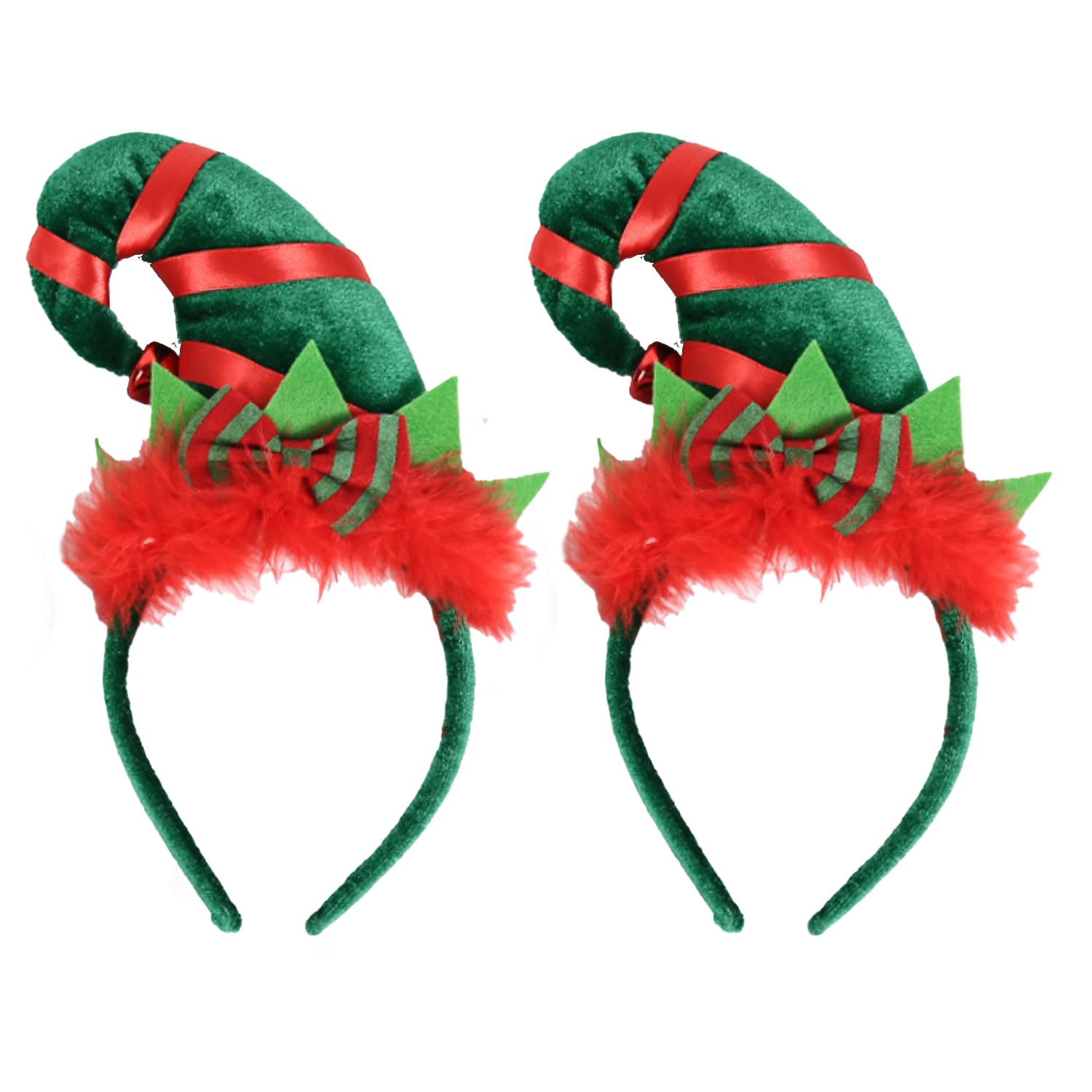 DVOFU 2Pieces Elf Hat Headband Funny Elf Hair Hoop Headwear Christmas Party Elves Party Decoration for Fancy Dress Costumes Accessory