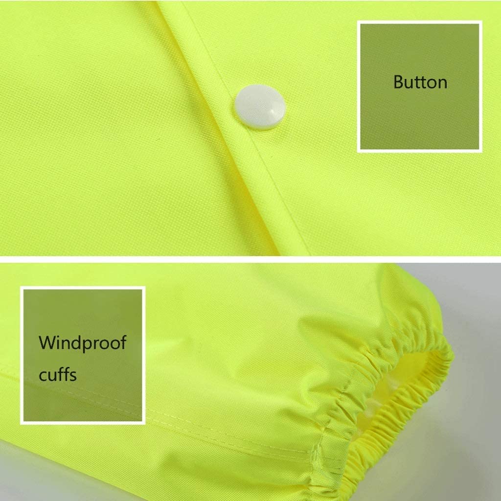 Chaleco de Alta Visibilidad Traje Reflectante, Chaqueta de Seguridad Fluorescente con Capucha Reflectante Chaleco de Seguridad (Blue : Yellow, Size : M)