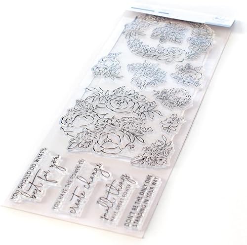 Pinkfresh Studio Sello PINKFRESH 6X8 PNTD, mezcla de peonía pintada