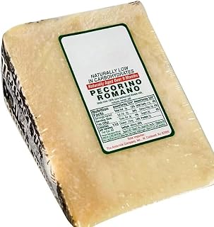 Pecorino Romano cheese will add a delicate flavor and aroma to your meals, cheese plates and salads, Naturally low in carbohydrates, Sugar-free, No trans fat [ 20 oz, 1.25 lb ]