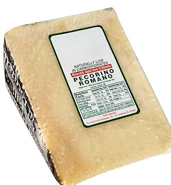 Pecorino Romano cheese will add a delicate flavor and aroma to your meals, cheese plates and salads, Naturally low in carbohydrates, Sugar-free, No trans fat [ 20 oz, 1.25 lb ]