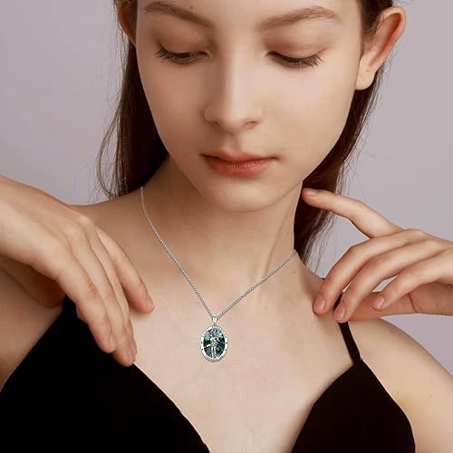 Miniatura 4 de XIXLES Collar de plata de ley 925 con amuleto patrono 7 collares con colgante de medalla de protección de arcángel San