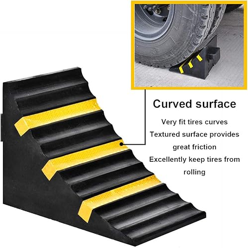 Miniatura 4 de RELIANCER Paquete de 2 calcetas de rueda de goma industriales de alta resistencia extra grandes con tiras reflectantes para viajes, remolques,