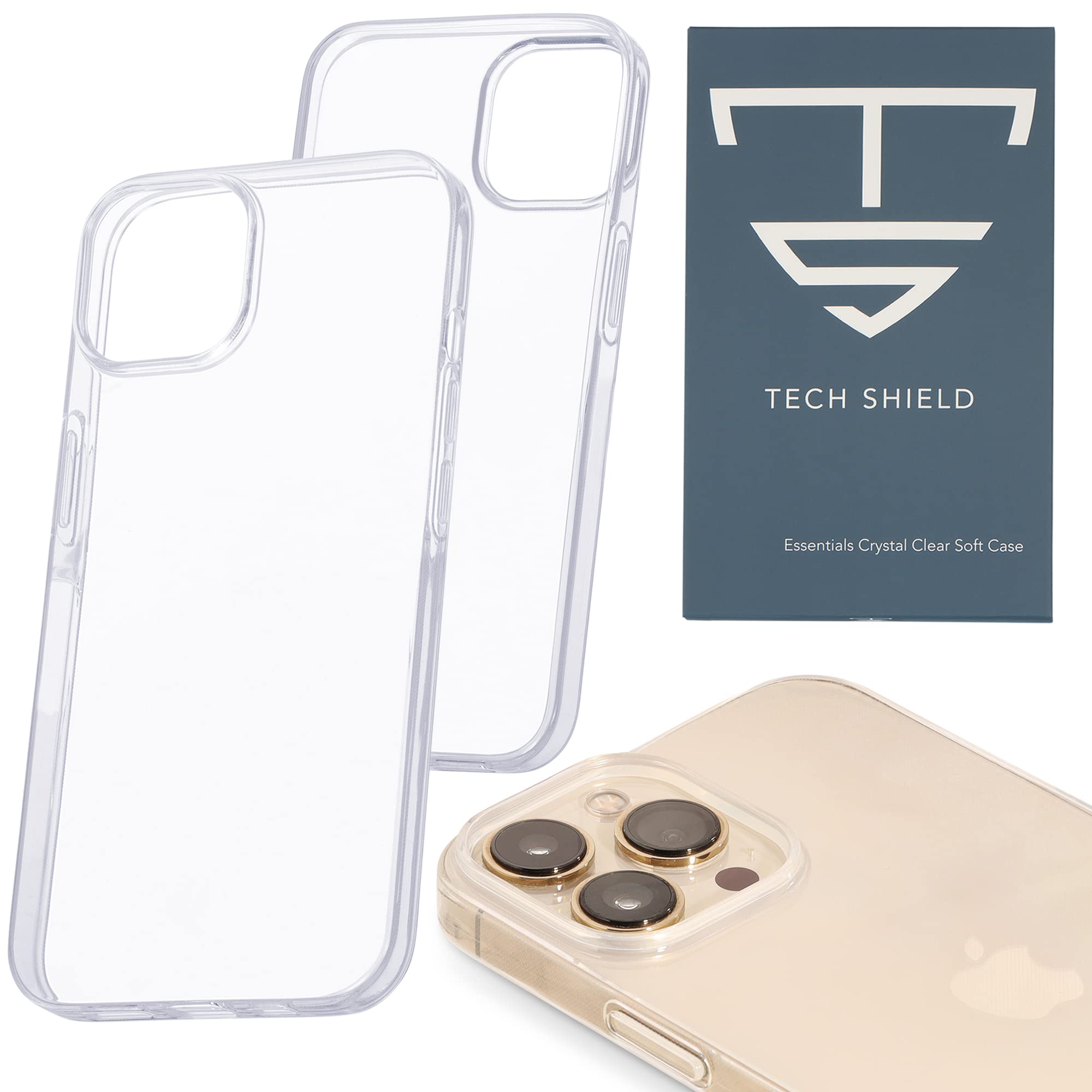 Crystal Clear iPhone 14 6.1 - Ultra Thin Essentials Soft TPU Case [Anti-Yellowing, Shockproof 10FT Military Grade Drop Protection, Transparent] Designed for Apple iPhone 14 6.1 Inch