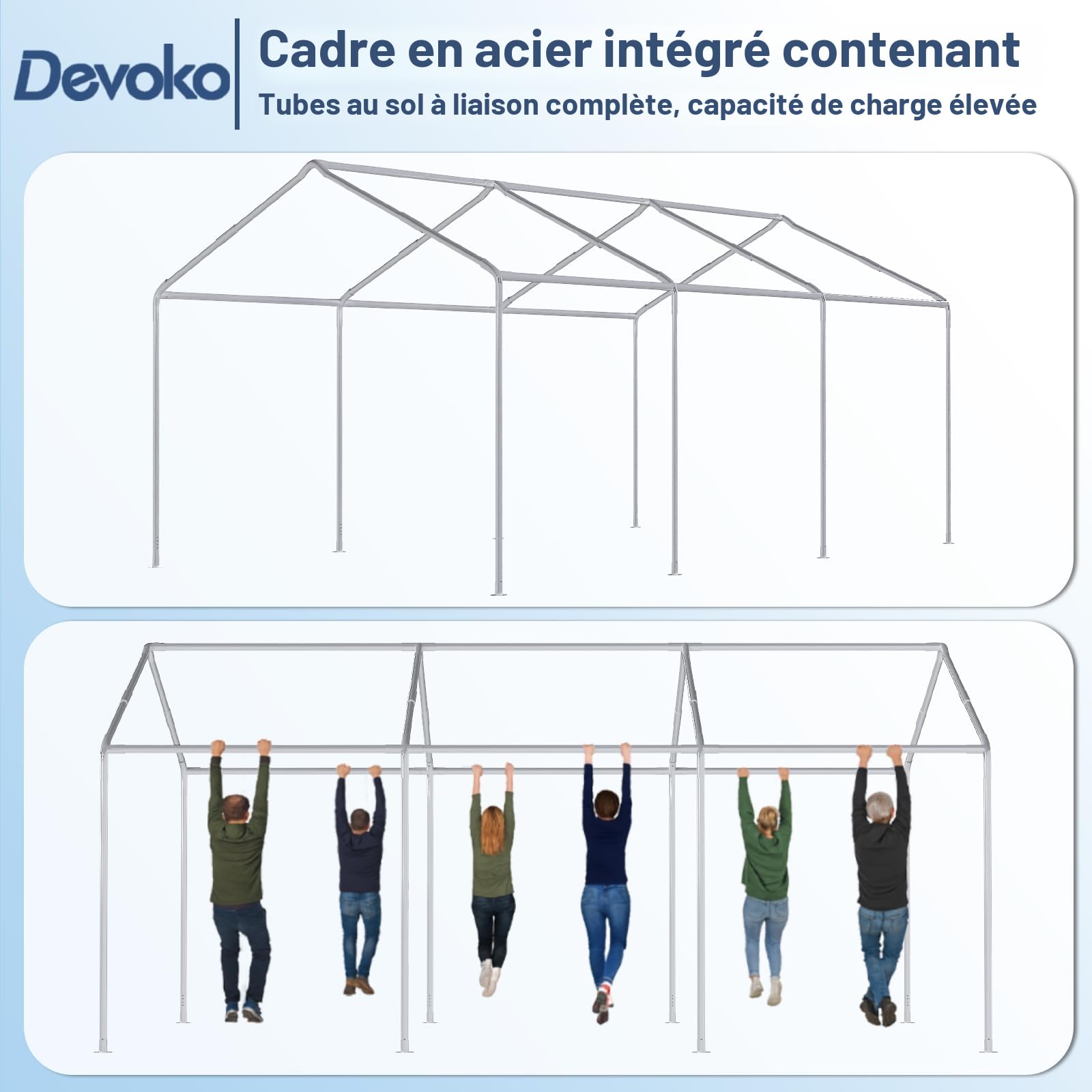 Devoko Tente de Reception,Barnum avec Protection UV 50+,Tente Reception 560g/m² Bâche PE,tonnelle de Jardin Exterieur,Barnum Pliant pour Les réunions de Famille fêtes Mariages,Blanche