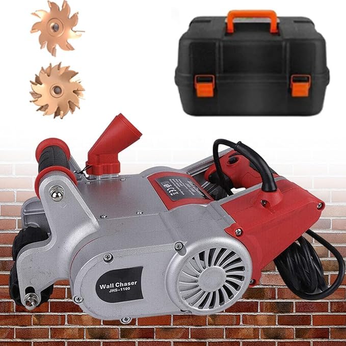 Máquina libre de polvo del cazador de pared 1100W con las hojas de 25mm y 35m m, perfects para el cemento, la arena, y el corte de ladrillo - herramienta de ranurado eficaz para las