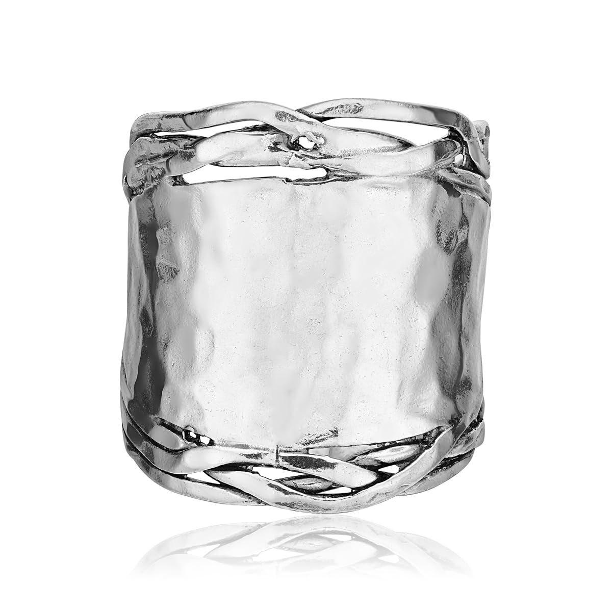 925 Sterling Silber Ring im Vintage Antik Look, hypoallergen, nickelfrei, bleifrei, handgefertigte Designer-Kollektion