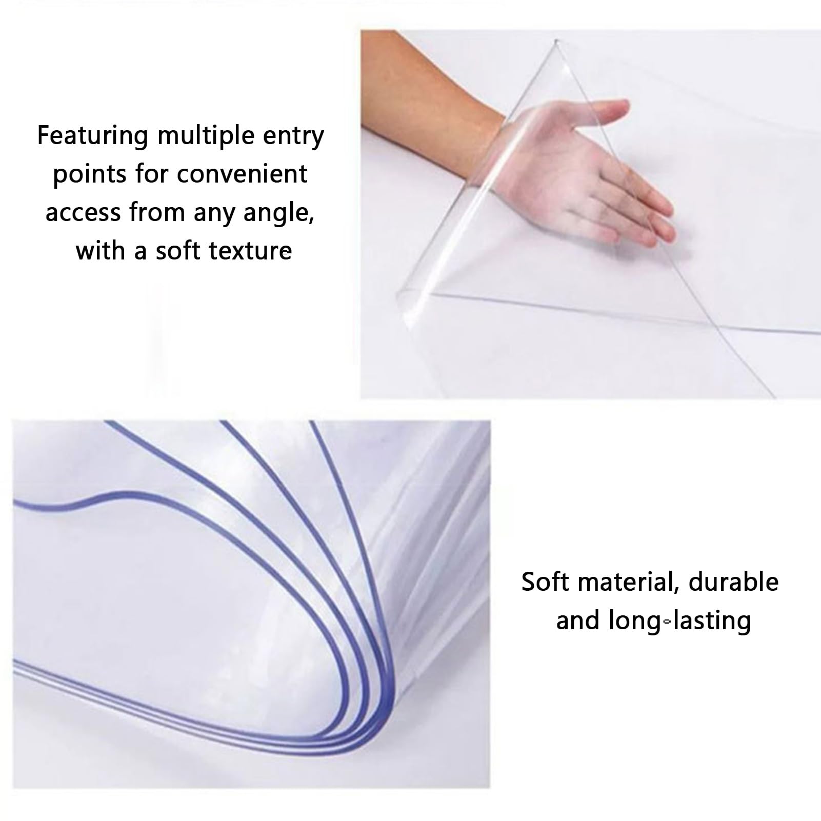 Rideaux à Lamelles Lisse Rideau Porte Isolant Thermique PVC Bandes Plastique Salles de Stockage, Usines(90x200cm/35.43x78.74in)