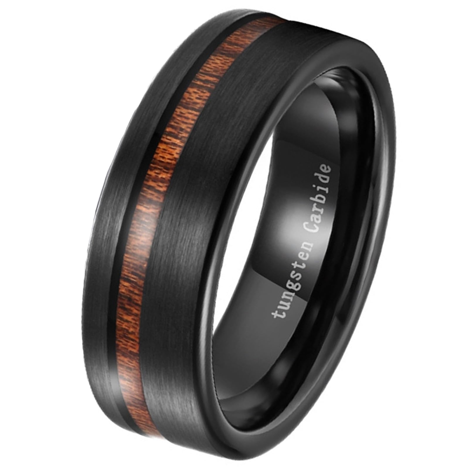 Anillo de Tungsteno para Hombre 8 mm, Anillos Personalizados Talla 12 a 27