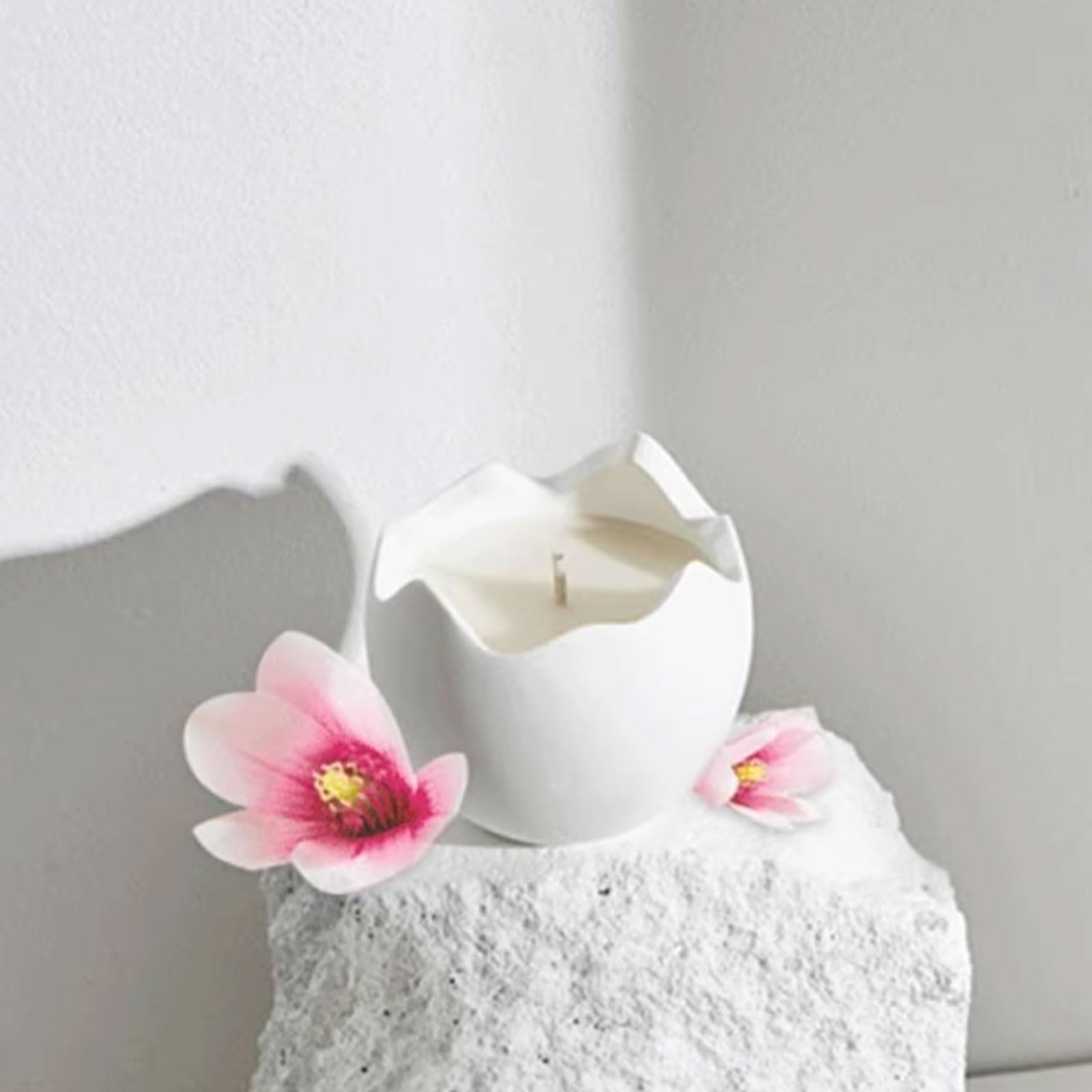 Compatto Candele in ceramica Candela di soia naturale riutilizzabile Candela moderna for aromaterapia for vacanze in casa, relax e spa non pungente(White Peach Oolong)
