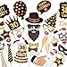 Produktbild ZeZaZu Zum 30 Geburtstag Party Foto Booth Props DIY-Kit Premium Edition mit Glitzer, Fotorequisiten Dekorationen - 44 Stück