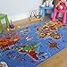 Produktbild Lehrreiche UNTERHALTSAME farbenfrohe Weltkarte Spielteppich Länder & Meere Kinderteppich 133x200cm