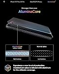 Spigen AluminaCore Protecteur d'écran en verre trempé [Glas.tR EZ Fit - Vie privée] conçu pour iPhone 17 Pro | iPhone 17 | iPhone 16 Pro [2 Boîte] 9H+ Durabilité améliorée par l'aluminium
