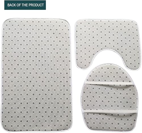 Miniatura 5 de Juego de alfombras de baño de gnomo de Navidad, 3 piezas, árbol de Navidad, copos de nieve, juego de tapetes de baño para decoraciones de Navidad,