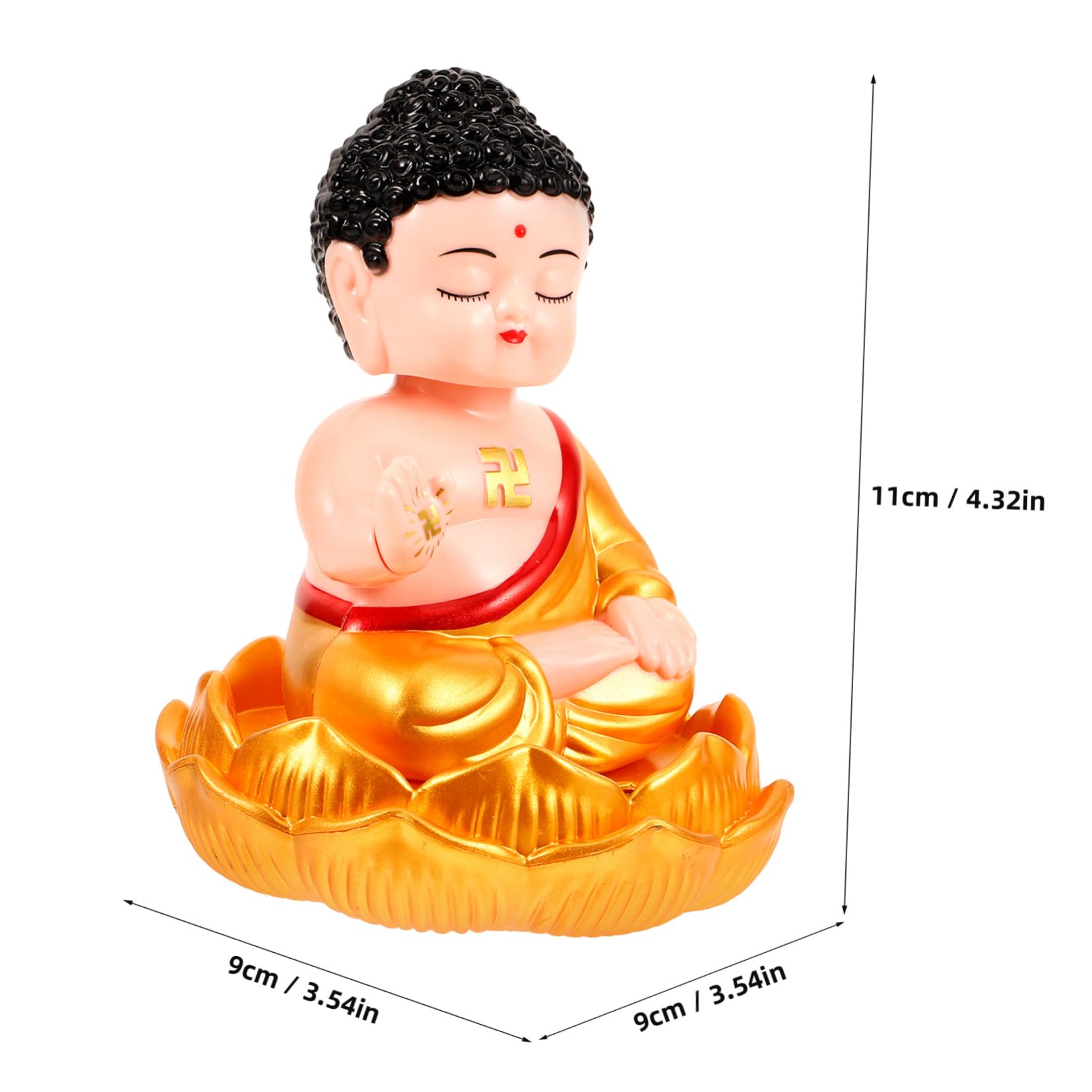 Amazon.com: GOOHOCHY Solar Buddha Car Ornament Buddha Figurine for