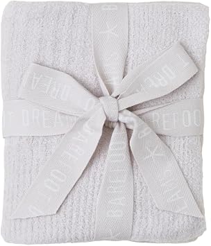 Barefoot Dreams CozyChic Lite Ribbed Blanket, Almond 30"x40"