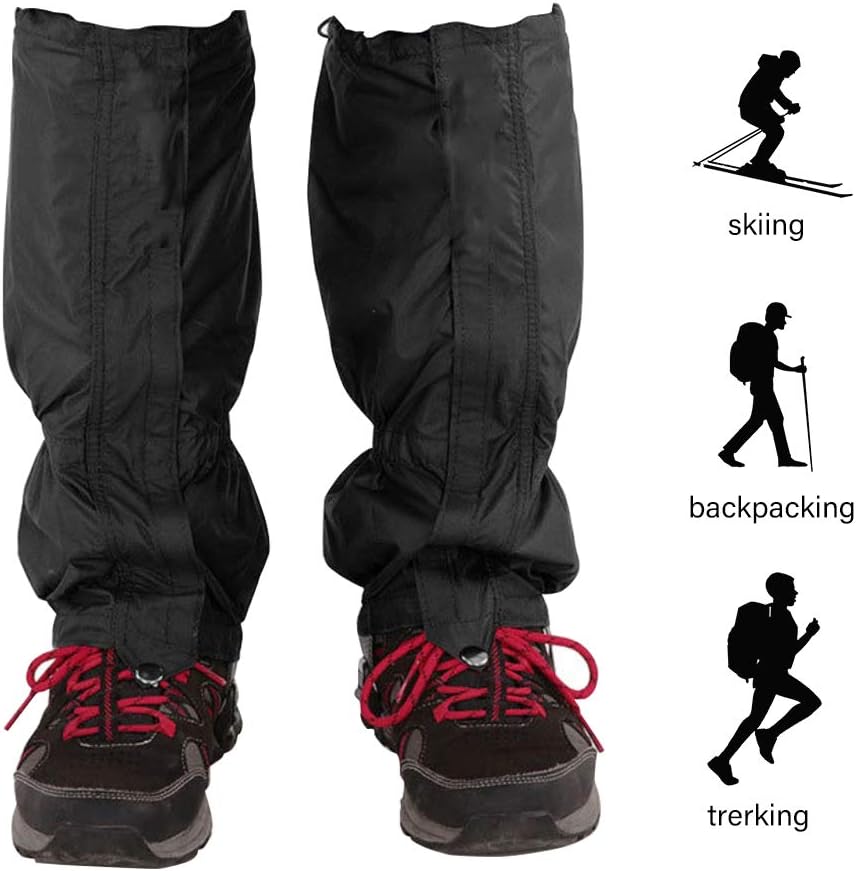 Homiki - 1 pair of waterproof unisex gaiters for snow, hiking, climbing, snake-proof