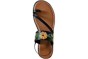 Sunflower Embroidered Charming Flip Flops for Women